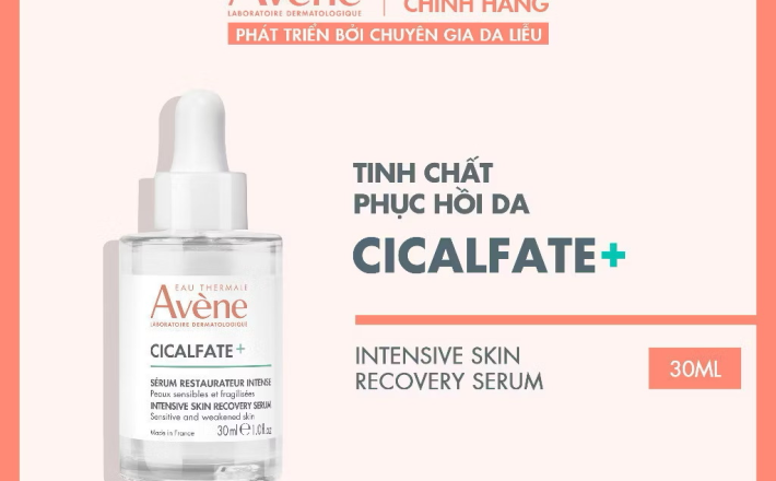 ￼Tinh chất phục hồi Eau Thermale Avène CICALFATE+ Intensive Skin Serum làm dịu, giúp phục hồi da nhạy cảm, kích ứng 30ml