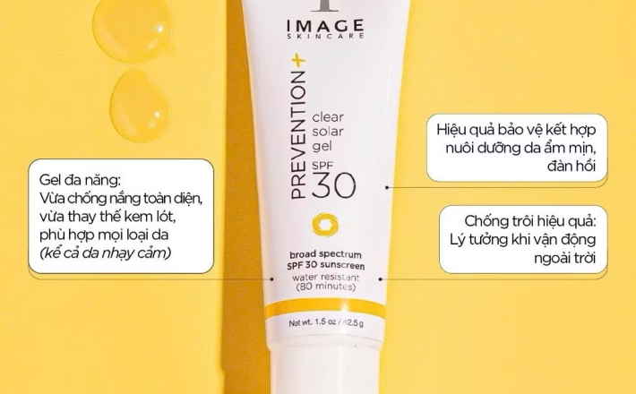 ￼Gel chống nắng image kháng nước IMAGE Skincare PREVENTION+ Clear Solar Gel SPF 30 42,5g 