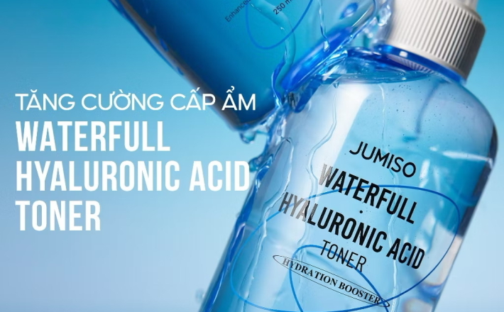 ￼Nước hoa hồng cấp ẩm JUMISO Waterfull Hyaluronic Acid Toner 250ml 