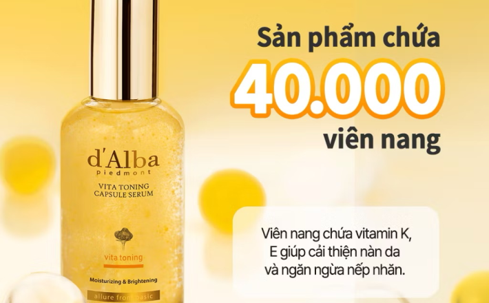 ￼[d'Alba Official] Serum viên nang dưỡng trắng da Vita Capsule Serum 50ml/100ml (Bản nâng cấp) 