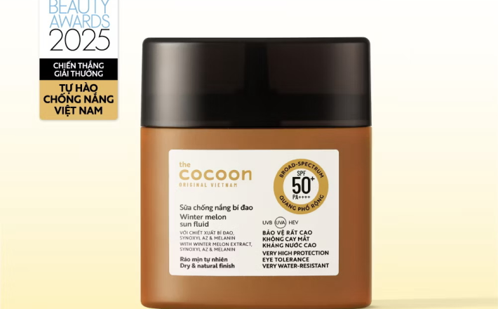 ￼Sữa chống nắng bí đao - Ráo mịn tự nhiên SPF 50+, UVA-PF 62.6 Cocoon 50ml 
