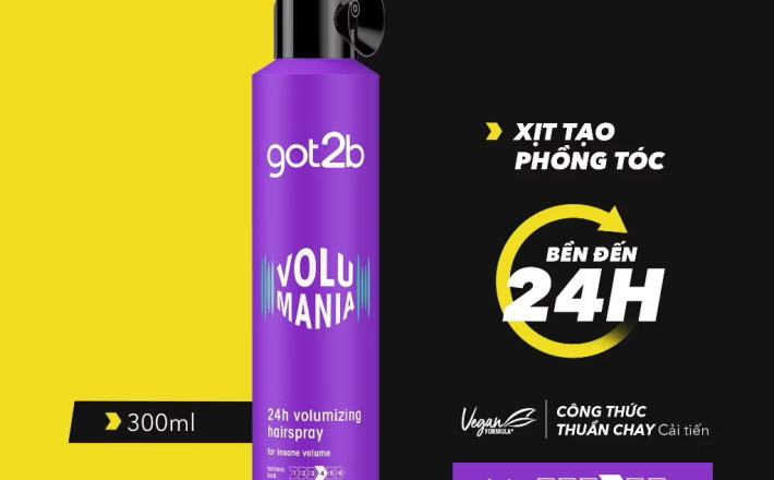 Xịt tạo phồng tóc Got2b Volumizing Hairspray 300ml - Giữ độ phồng lên đến 24 giờ, không gây cứng tóc 