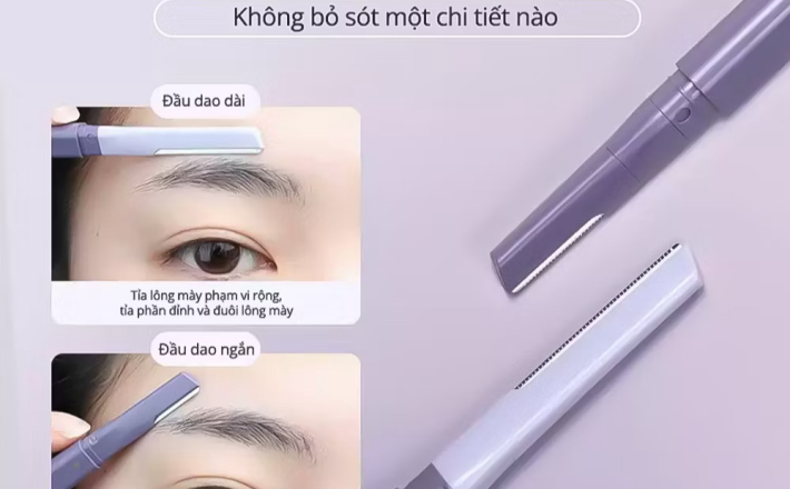 ￼Bộ dao cạo lông mày AMORTALS hai đầu tiện dụng, dao tỉa lông mày cạo râu tiện lợi 