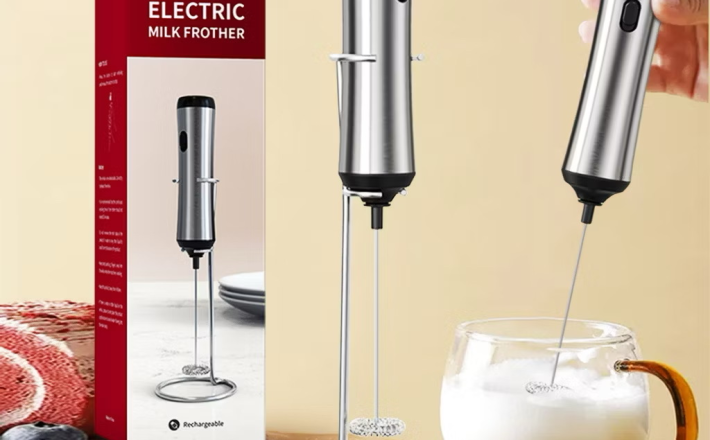 ￼Máy đánh trứng Cilton Sữa tạo bọt cà phê hoạt động cấp thực phẩm có / không có chân đế 