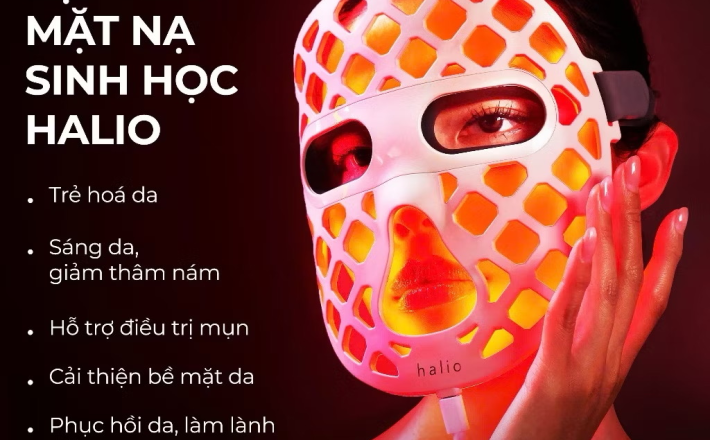 ￼[SPLIVE] Mặt Nạ Ánh Sáng Halio PureGlow Ultralite Silicone LED Face Mask 