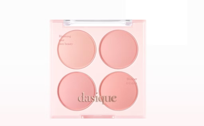 ￼Phấn má hồng 4 ô Dasique Blending Mood Cheek Blush 12g