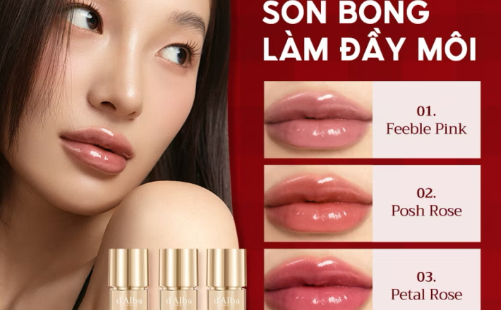 ￼[d'Alba Official] Son bóng làm đầy môi Plumping Lip Glow Volumizer 5ml 