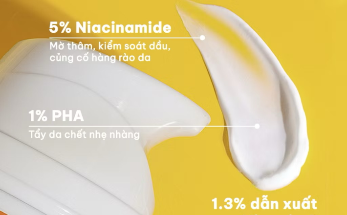 ￼Kem làm sáng, giảm thâm mông, nách, bikini, đầu gối, khuỷu tay với Alpha Aburtin, Niacinamide BareSoul Juicy 50g 