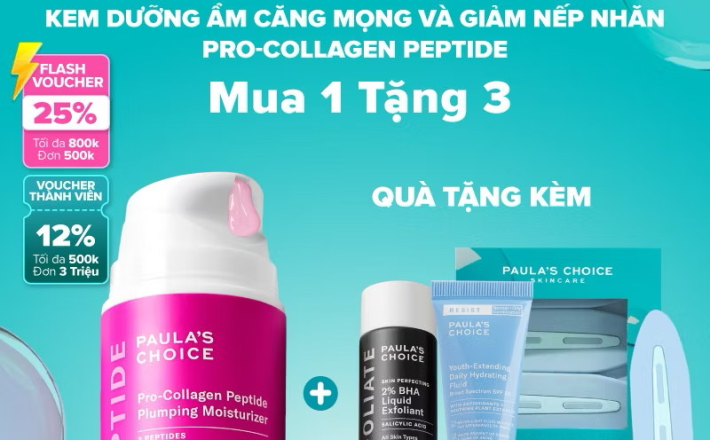 ￼Kem dưỡng ẩm căng mọng và giảm nếp nhăn Paula's Choice Pro-Collagen Peptide Plumping Moisturizer 50ml 