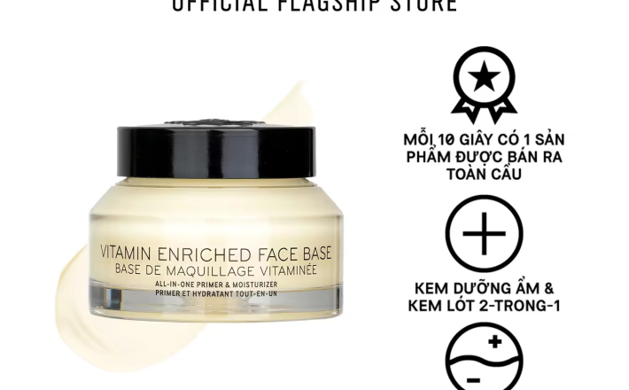 [ƯU ĐÃI 18-20.8] Kem Lót Dưỡng Da Bobbi Brown Vitamin Enriched Face Base – 50ml/ Lớp lót trang điểm và kem dưỡng ẩm mặt chứa Vitamin B, C và E - bán chạy trong kem lót dưỡng da 