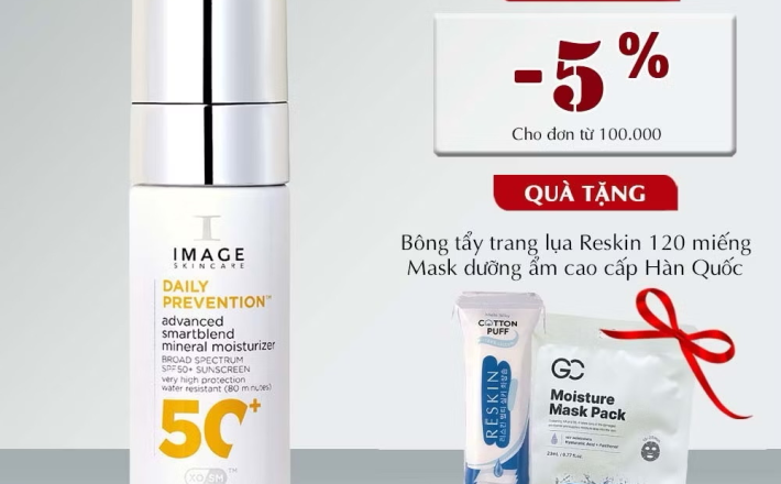 ￼Kem chống nắng dành cho da treatment IMAGE Skincare DAILY PREVENTION Advanced Smartblend Mineral Moisturizer SPF50 