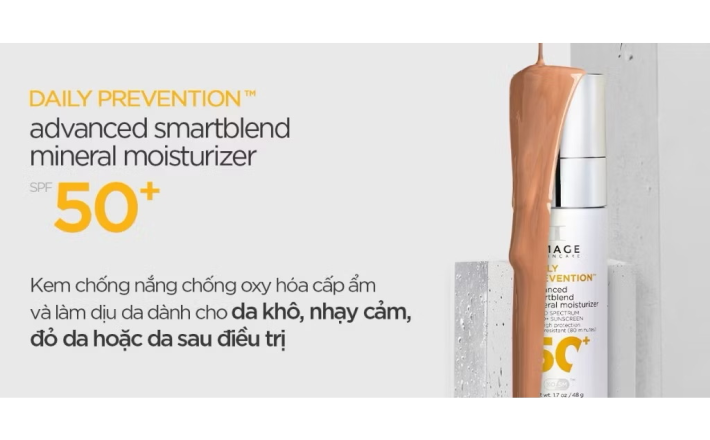 ￼Kem chống nắng dành cho da treatment IMAGE Skincare DAILY PREVENTION Advanced Smartblend Mineral Moisturizer SPF50 