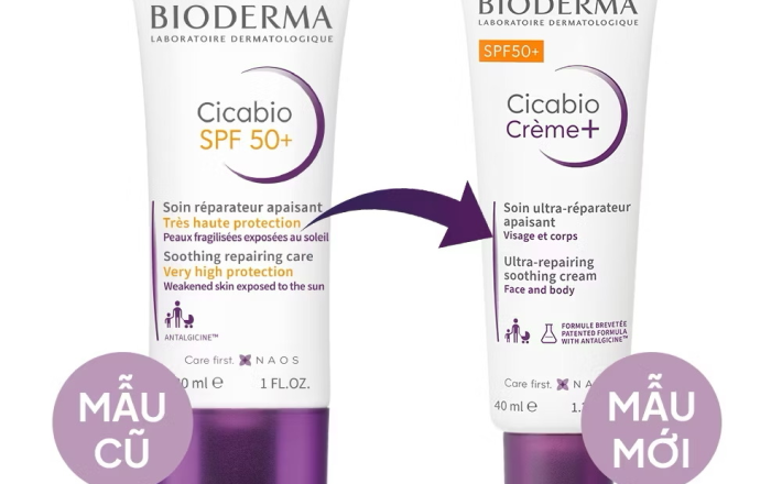 ￼Kem phục hồi da tổn thương, ngăn ngừa sẹo và hạn chế tăng sắc tố cho da Bioderma Cicabio Crème+ SPF50+ 40ml 