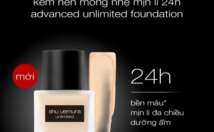￼[mới] kem nền mịn lì mỏng nhẹ bền màu 24h shu uemura advanced unlimited breathable lasting foundation 