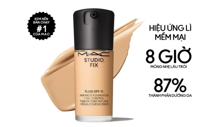 ￼[MỚI] MAC Kaizen Studio Fix Fluid SPF 15 30ml kem nền dưỡng da, che phủ linh hoạt cho lớp nền mịn lì 