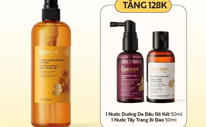 ￼Gel tắm đường thốt nốt An Giang Cocoon 500ml 