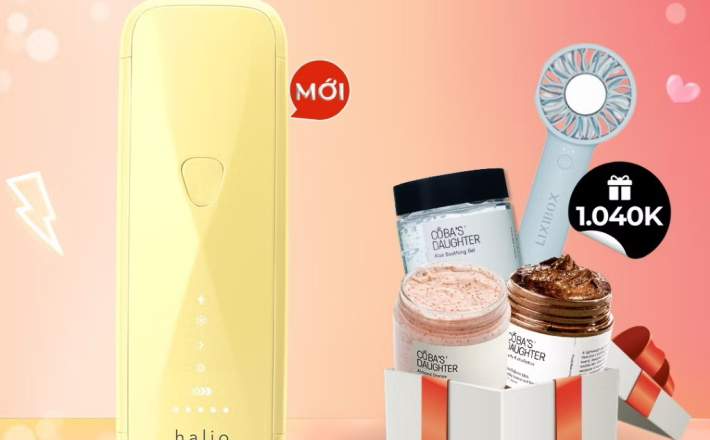 ￼[MỚI] Máy Triệt Lông Halio SilkGlow IPL Sapphire Cooling Hair Removal Device 