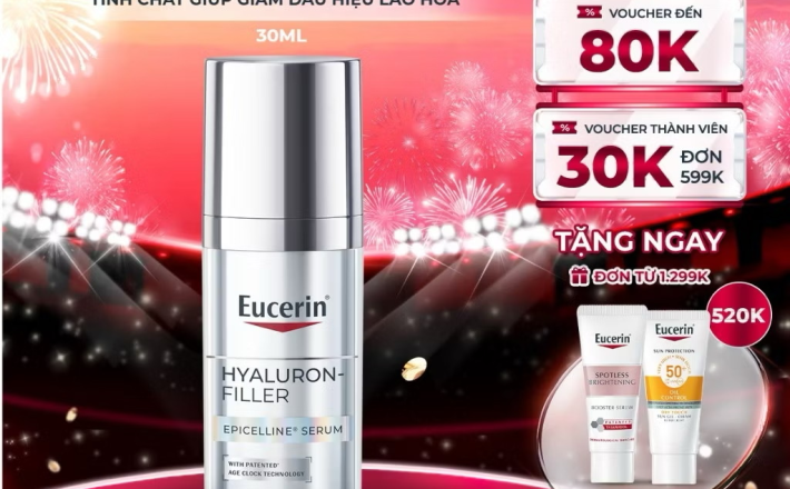 ￼Tinh chất giúp giảm dấu hiệu lão hóa Eucerin Hyaluron-Filler Epicelline Serum 30ml 