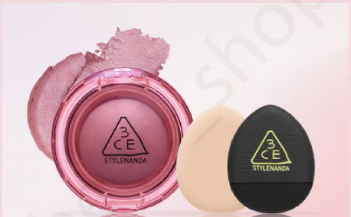 MỚI [3CE] Phấn má hồng Bouncy + 2 Puff / 4.8g / 7 Màu 