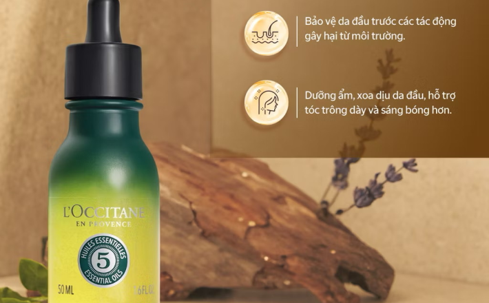 ￼Combo Serum Dưỡng Da Đầu Ban Đêm Và Tinh Chất Kích Thích Mọc Tóc L'OCCITANE 50ml 