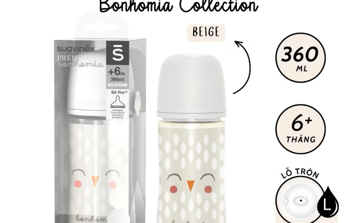 Bình sữa với núm ty SX PRO SUAVINEX nhựa PA cho bé từ 0 tháng tuổi - 180ml & 270ml 