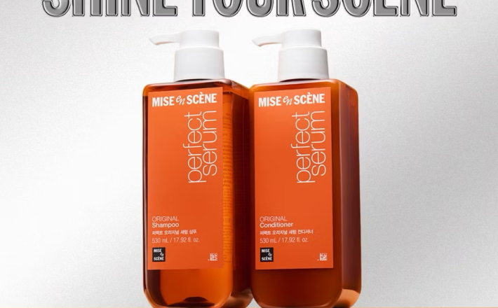 ￼Dầu gội mise en scène Perfect Serum Original 200ml/530ml phục hồi hư tổn, giúp tóc suôn mềm, bồng bềnh, hương thanh mát 