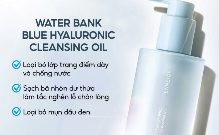 ￼Dầu tẩy trang dưỡng ẩm Laneige Waterbank Blue HA Cleansing Oil 250ml 