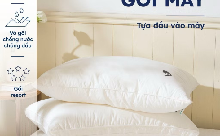 ￼Gối Mây Ru9 | Chất Liệu Microfiber 3D Tân Tiến | Chống Thấm Tuyệt Đối | Nâng Đỡ Cổ - Ôm Trọn Đầu | 2 Kích Thước 
