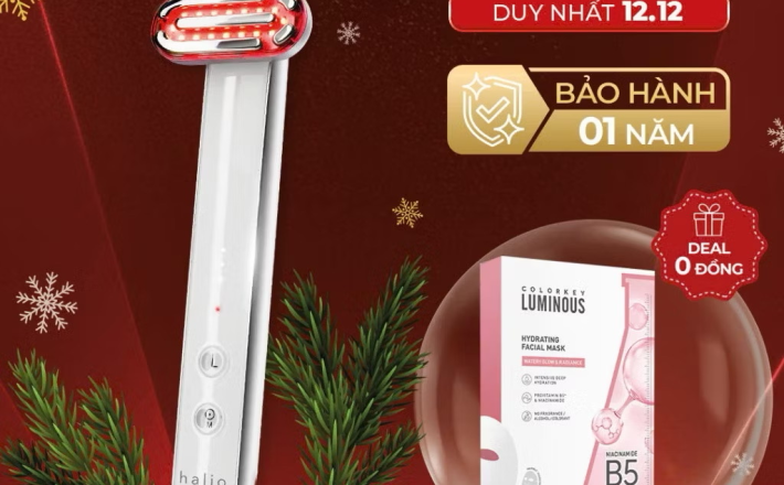 ￼Máy Ánh Sáng Đỏ Giúp Trẻ Hoá Da Halio Red Light Therapy Device 3 in 1 