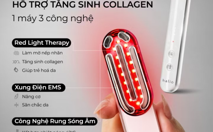 ￼Máy Ánh Sáng Đỏ Giúp Trẻ Hoá Da Halio Red Light Therapy Device 3 in 1 