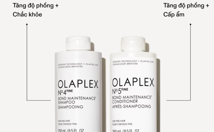 ￼Dầu gội giúp phục hồi tóc hư tổn, tăng độ phồng & chắc khỏe cho tóc mảnh Olaplex No.4FINE 250ml 