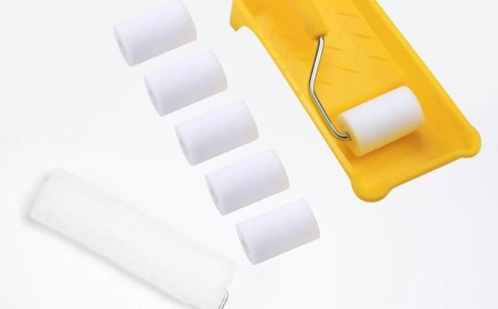 Con lăn sơn Mini Vỏ len có khay Bộ con lăn sơn nhỏ có thể tháo rời cho các dự án Stencil DIY chi tiết