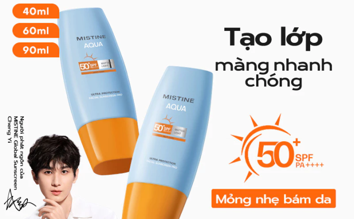 Phiên Bản 2024 Kem chống nắng body MISTINE Kem Dưỡng Ẩm Da Mặt / Toàn Thân UV Shield SPF50 + PA + + + 40ML 60ML 90ML