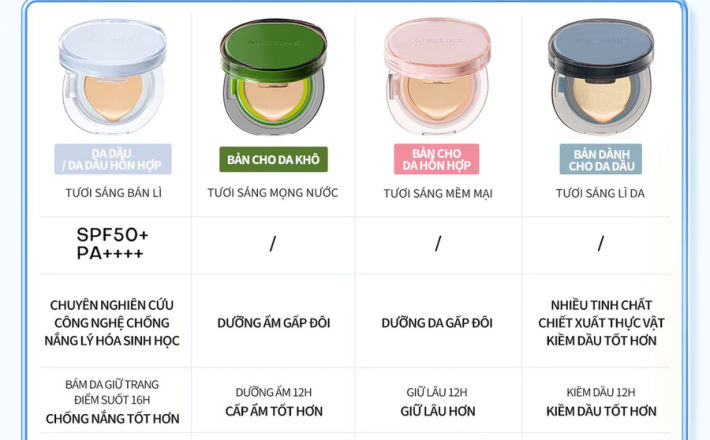 cushion Mistine Kem nền Cầu vồng Xiêm La Phấn mịn mềm mại 13g*2/13g