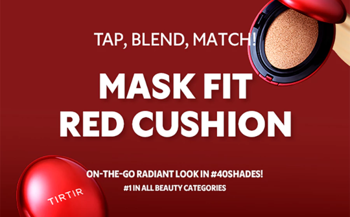 Mặt nạ vừa vặn lâu trôi, nhẹ, phủ toàn diện, Đệm MINI màu đỏ bán mờ 4,5g