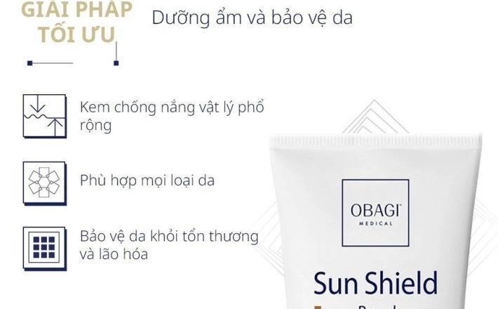 [HSD 02/2026] Kem Chống Nắng Phổ Rộng Dạng Kem Lót Obagi Sun Shield Tint Broad Spectrum SPF50 Warm 85g