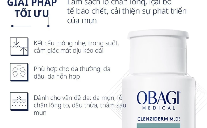 [PHIÊN BẢN MỚI] Toner BHA làm sạch mụn, tẩy tế bào chết Obagi Medical Clenziderm M.D. Pore Therapy Exfoliating BHA 148ml