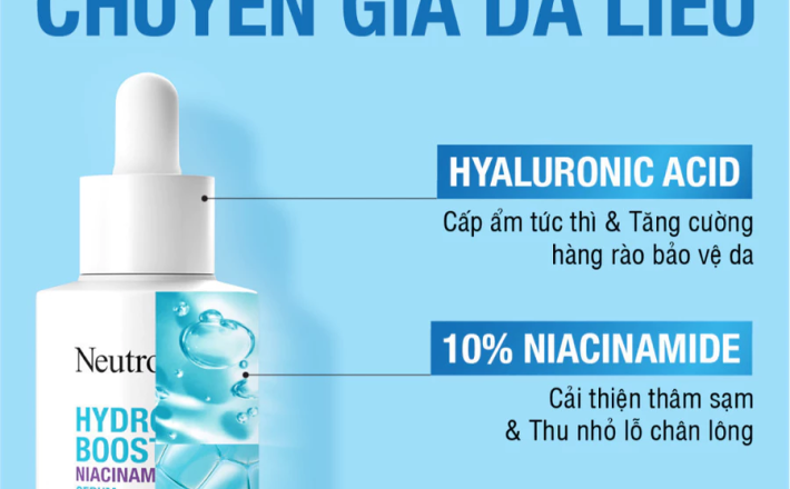 Serum sáng da & thu nhỏ lỗ chân lông Neutrogena® Hydroboost Niacinamide Serum (30ml)