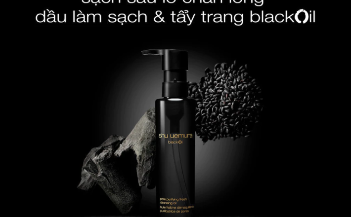 dầu làm sạch và tẩy trang shu uemura blackOil cleansing oil 150ml làm sạch sâu lỗ chân lông tẩy tế bào chết nhẹ nhàng