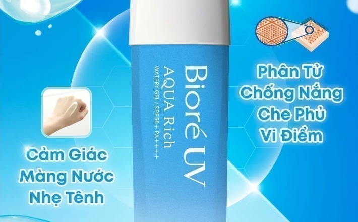 Gel Chống Nắng Màng Nước Dưỡng Ẩm Biore UV Aqua Rich Watery Gel SPF50+/PA++++ 90ml