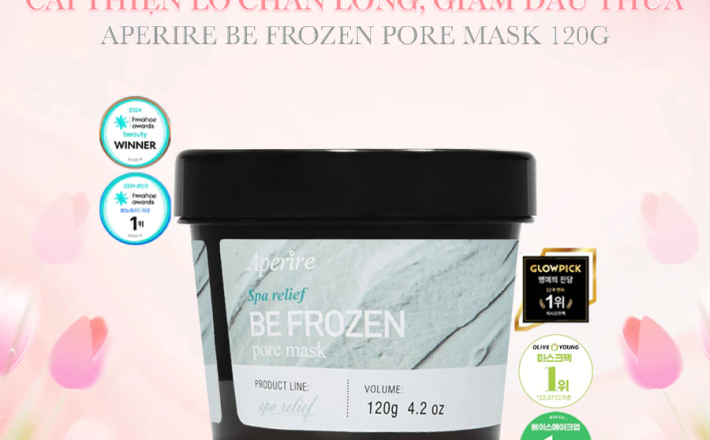 Mặt Nạ Đất Sét Băng Lạnh Nhỏ Lỗ Chân Lông Giảm Dầu Thừa Aperire Be Frozen Pore Mask 120g (XANH)
