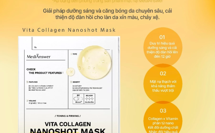 Mặt nạ thạch MediAnswer Vita Collagen Mask