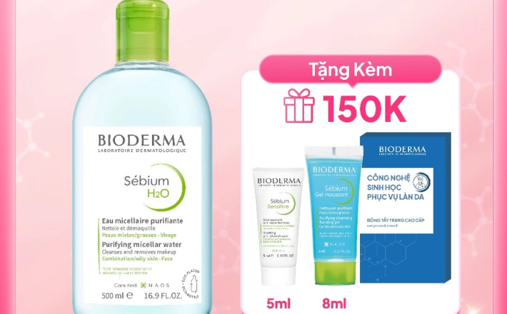 Dung dịch làm sạch và tẩy trang công nghệ Micellar Bioderma Sebium H2O - 500ml