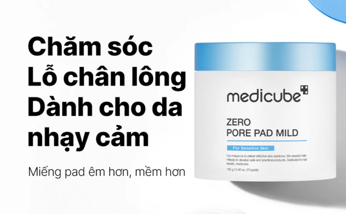 Toner Sạch Lỗ Chân Lông (Nhạy cảm) Zero Pore Pad Mild 155g