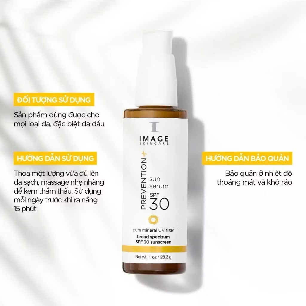 ￼Serum chống nắng IMAGE Skincare nâng tone sáng da PREVENTION+ Sun Serum SPF 30 28,3g 