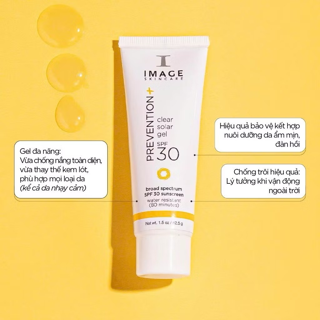 ￼Gel chống nắng image kháng nước IMAGE Skincare PREVENTION+ Clear Solar Gel SPF 30 42,5g 