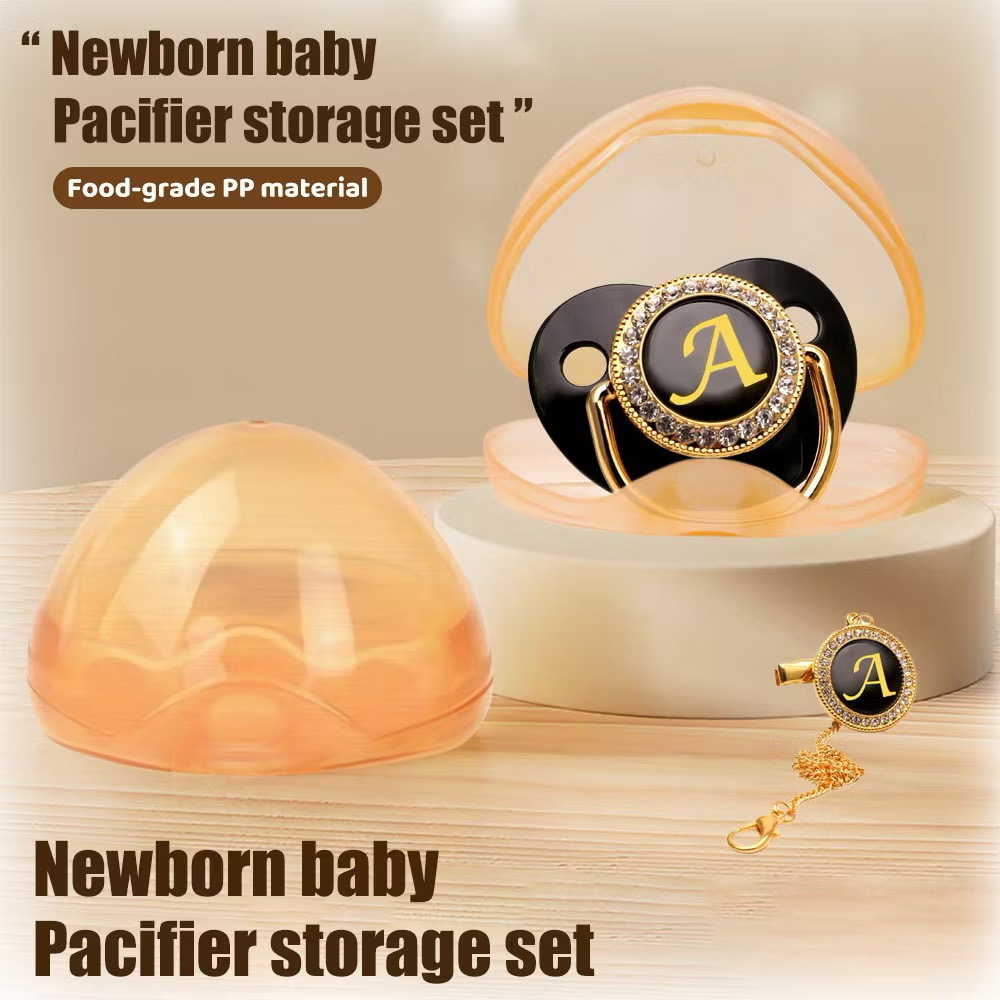 Bộ Núm Vú Giả Cho Bé 3 Cái + Dây Treo + Hộp | Silicon An Toàn | Bé Trai & Bé Gái 