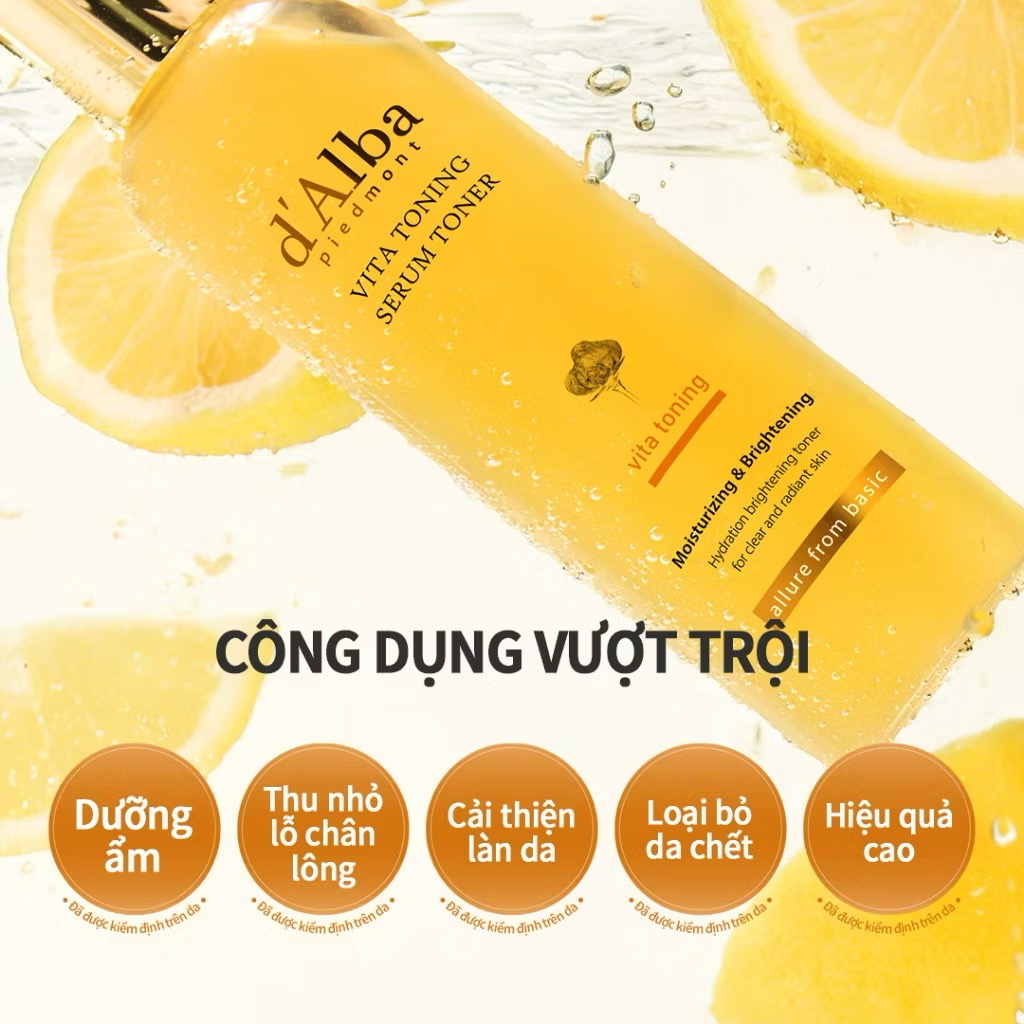 ￼[d'Alba Official] Toner serum cải thiện lỗ chân lông, dưỡng ẩm lên tới 100 giờ 180ml (Bản nâng cấp) 