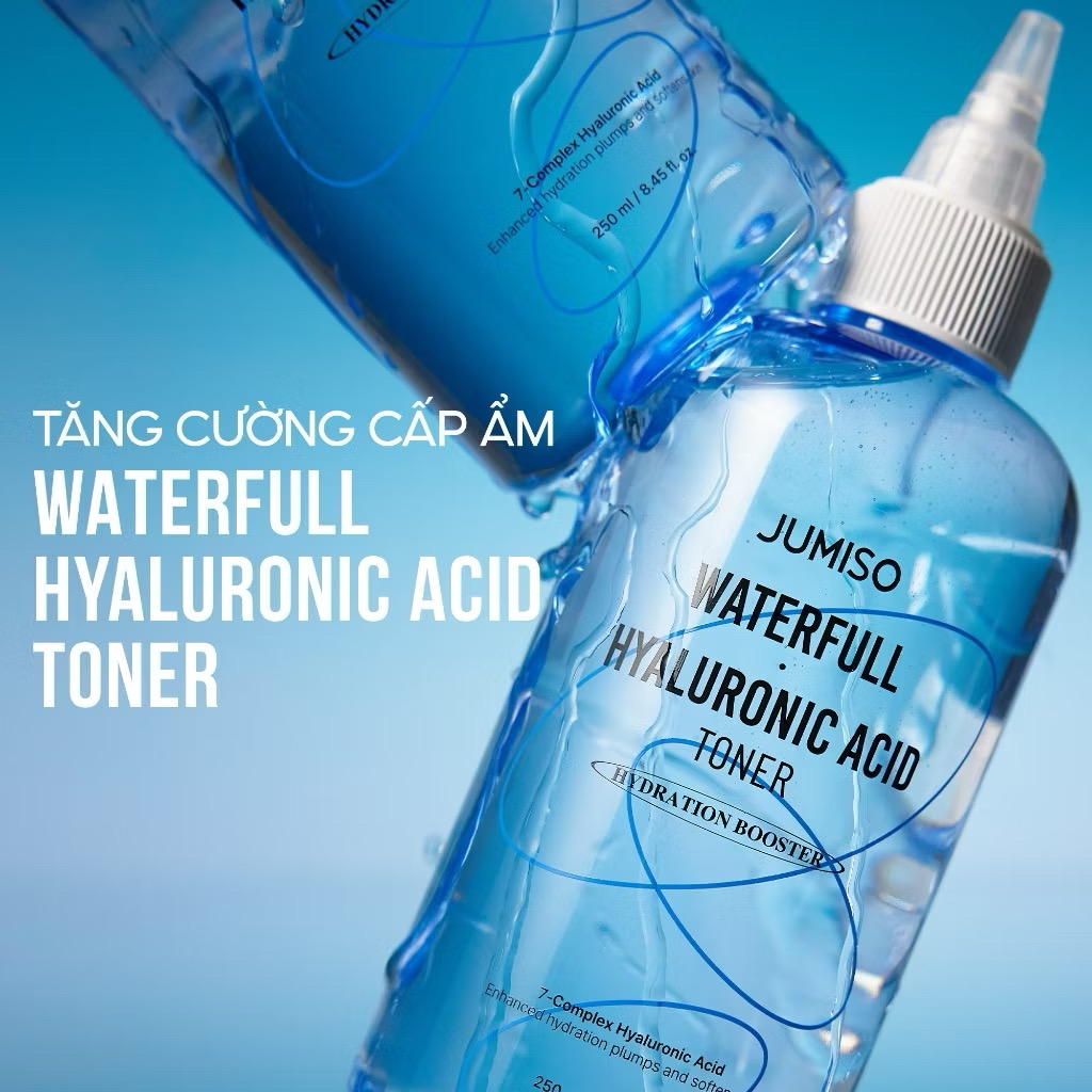 ￼Nước hoa hồng cấp ẩm JUMISO Waterfull Hyaluronic Acid Toner 250ml 