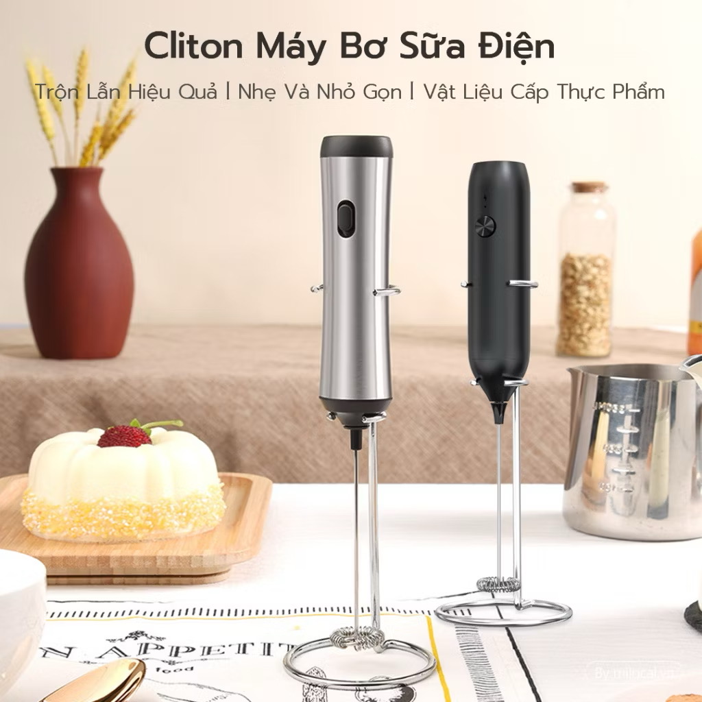 ￼Máy đánh trứng Cilton Sữa tạo bọt cà phê hoạt động cấp thực phẩm có / không có chân đế 